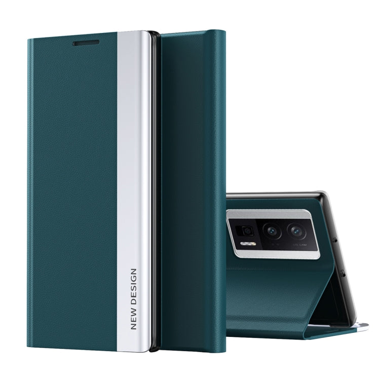 For Xiaomi Poco F5 Pro Side Side Electroplated Magnetic Leather Phone Case(Green) - free shipping - PMC TechLife - Order now!