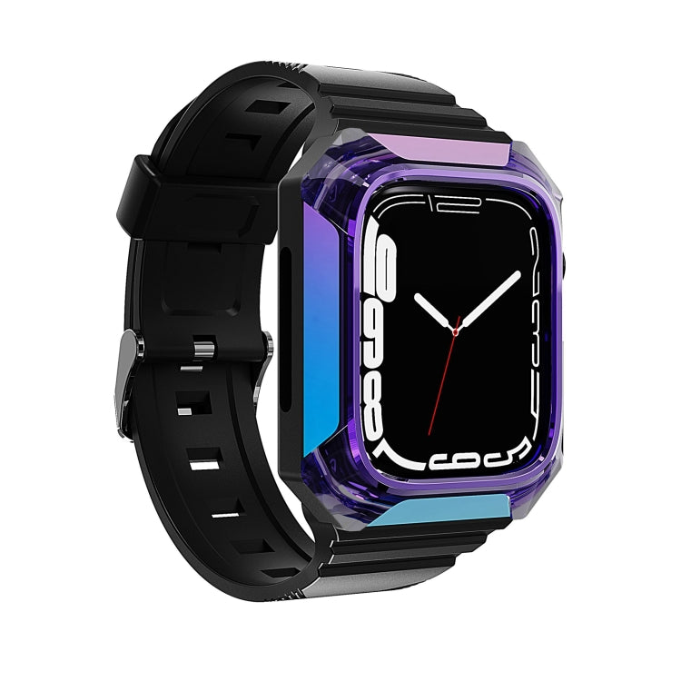 Armor Case Integrated TPU Watch Band For Apple Watch 8 41mm(Purple) - Watch Bands by PMC TechLife | Online Shopping South Africa | PMC TechLife
