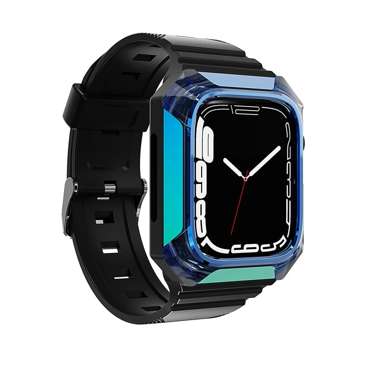 Armor Case Integrated TPU Watch Band For Apple Watch SE 44mm(Blue) - Watch Bands by PMC TechLife | Online Shopping South Africa | PMC TechLife