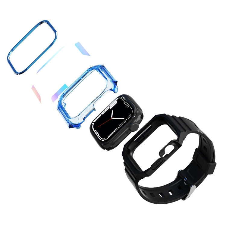 Armor Case Integrated TPU Watch Band For Apple Watch 6 40mm(Blue) - Watch Bands by PMC TechLife | Online Shopping South Africa | PMC TechLife