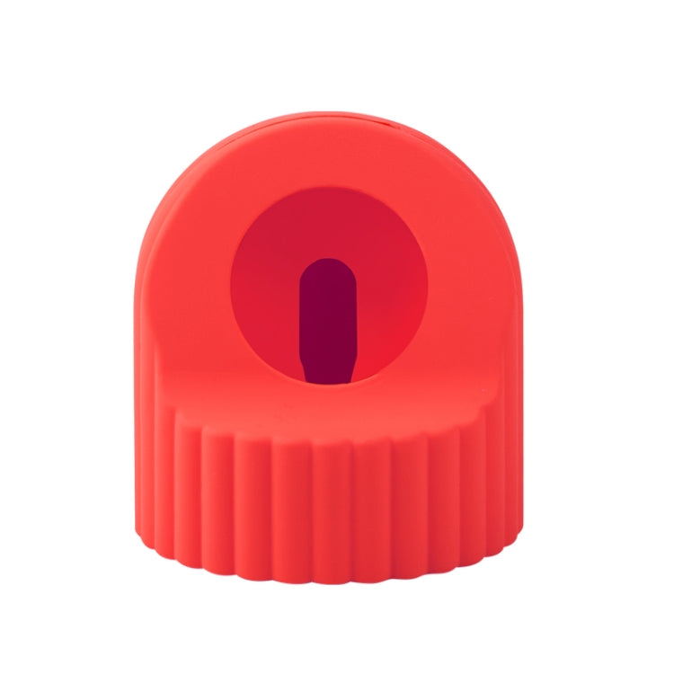 For Apple Watch Wave Pattern Silicone Watch Charging Stand(Red) - Charger / Holder by PMC TechLife | Online Shopping South Africa | PMC TechLife
