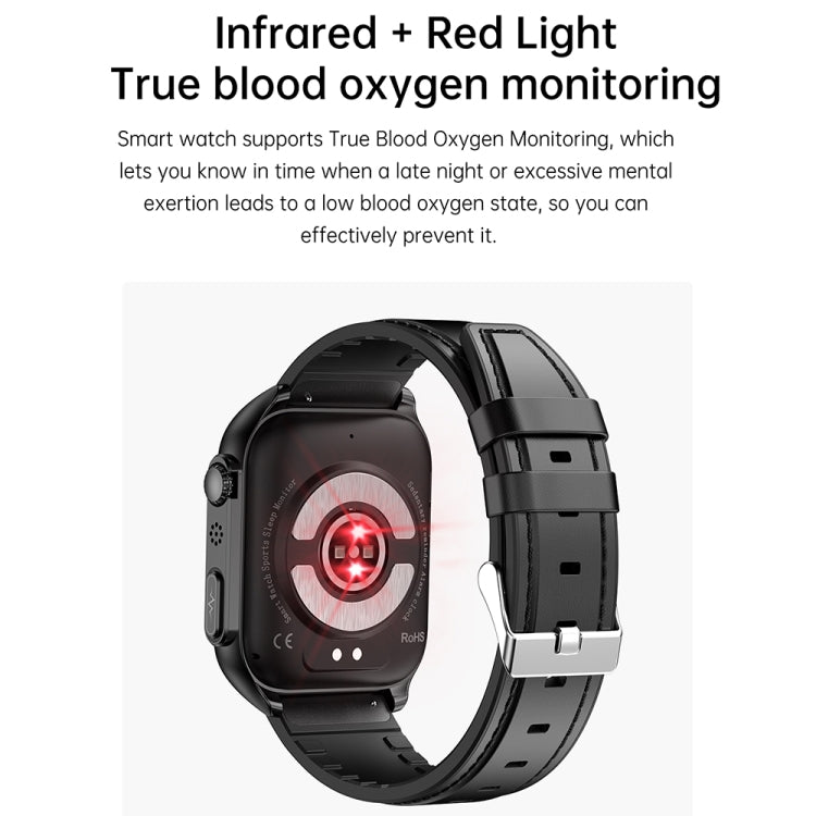 TK12 1.96 inch IP67 Waterproof Silicone Band Smart Watch Supports ECG / Remote Families Care / Bluetooth Call / Body Temperature Monitoring(Blue) - Smart Watches by PMC Jewellery | Online Shopping South Africa | PMC Jewellery