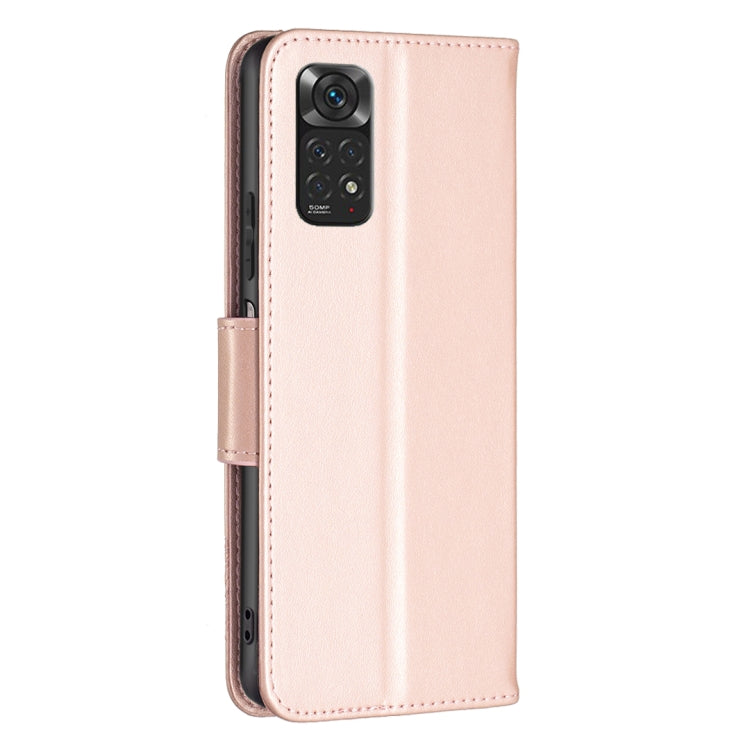 For Xiaomi Redmi Note 12S 4G / Note 11 Two Butterflies Embossing Leather Phone Case(Rose Gold) - Xiaomi Cases by PMC Jewellery | Online Shopping South Africa | PMC Jewellery