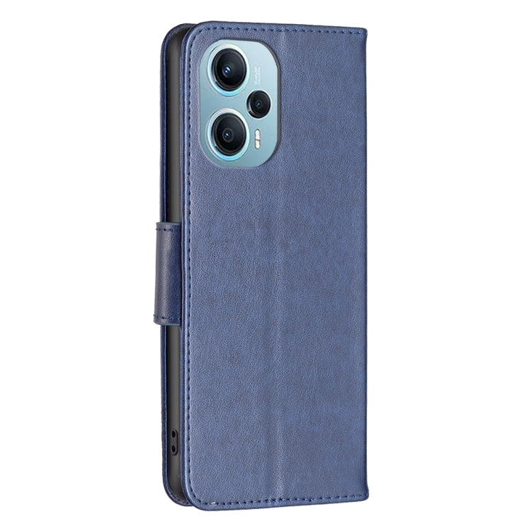 For Xiaomi Poco F5 5G / Redmi Note 12 Turbo Two Butterflies Embossing Leather Phone Case(Blue) - Xiaomi Cases by PMC Jewellery | Online Shopping South Africa | PMC Jewellery