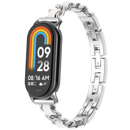 For Xiaomi Mi Band 8 Bracelet Replacement Watch Band(Silver) - Watch Bands by PMC Jewellery | Online Shopping South Africa | PMC Jewellery