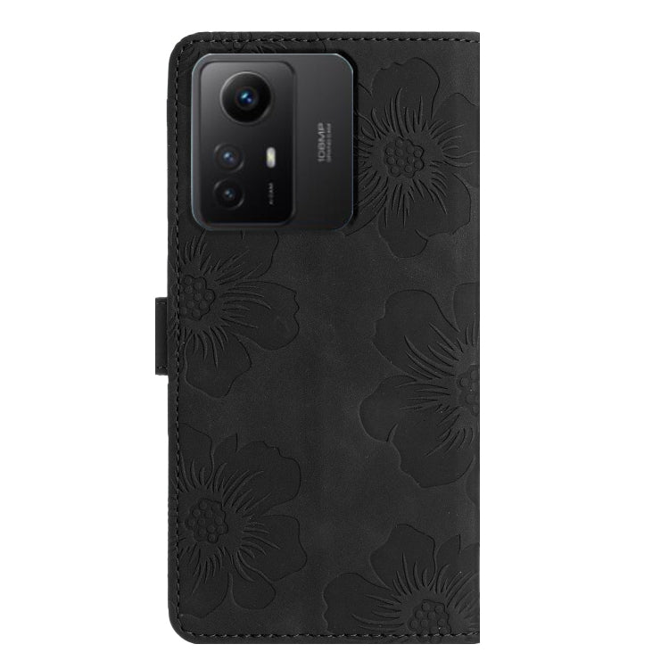 For Xiaomi Redmi Note 12S Flower Embossing Pattern Leather Phone Case(Black) - free shipping - PMC TechLife - Order now!