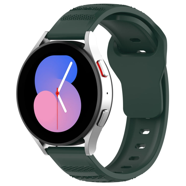 22mm Universal Dots Pattern Silicone Replacement Watch Band(Dark Green) - 22mm Bands by PMC TechLife | Online Shopping South Africa | PMC TechLife