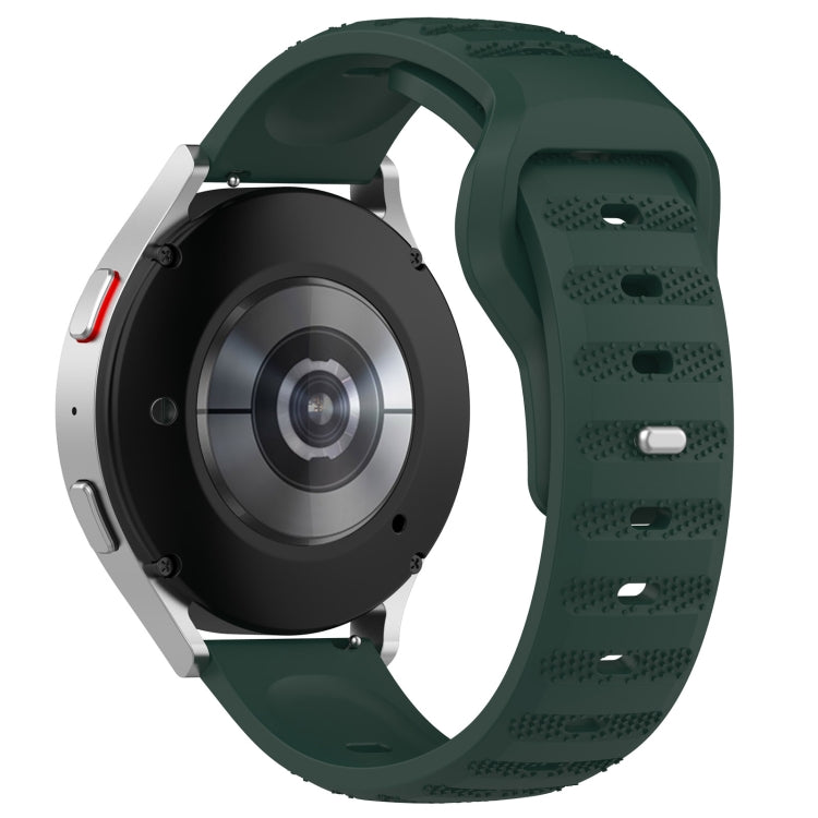 22mm Universal Dots Pattern Silicone Replacement Watch Band(Dark Green) - 22mm Bands by PMC TechLife | Online Shopping South Africa | PMC TechLife