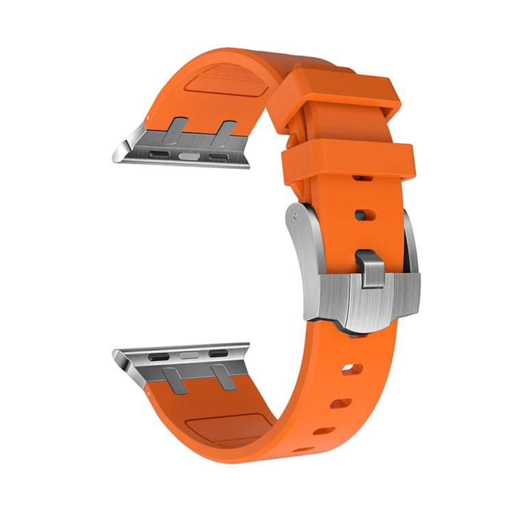 AP Silicone Watch Band For Apple Watch Ultra 49mm(Silver Orange) - Watch Bands by PMC TechLife | Online Shopping South Africa | PMC TechLife