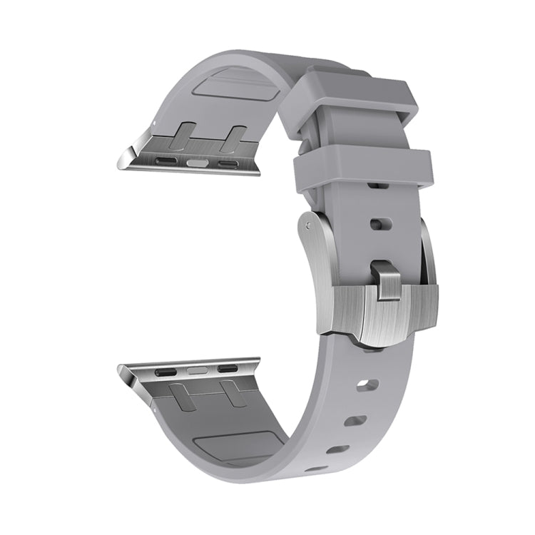 AP Silicone Watch Band For Apple Watch 7 45mm(Silver Grey) - Watch Bands by PMC TechLife | Online Shopping South Africa | PMC TechLife