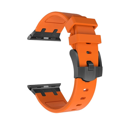 AP Silicone Watch Band For Apple Watch SE 2022 40mm(Black Orange) - Watch Bands by PMC Jewellery | Online Shopping South Africa | PMC Jewellery