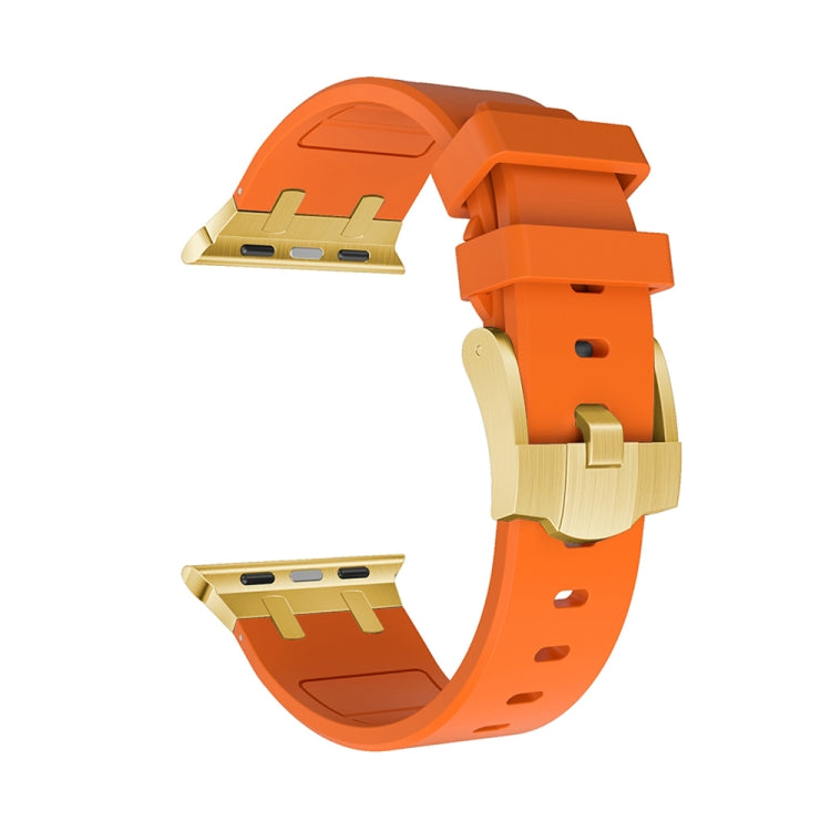 AP Silicone Watch Band For Apple Watch SE 40mm(Gold Orange) - Watch Bands by PMC TechLife | Online Shopping South Africa | PMC TechLife