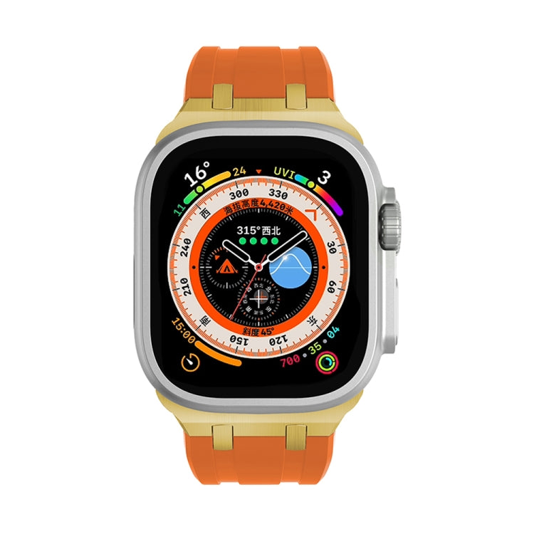 AP Silicone Watch Band For Apple Watch SE 40mm(Gold Orange) - Watch Bands by PMC TechLife | Online Shopping South Africa | PMC TechLife