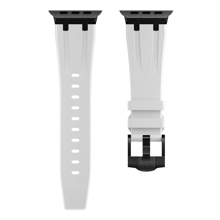 AP Silicone Watch Band For Apple Watch SE 44mm(Black White) - Watch Bands by PMC TechLife | Online Shopping South Africa | PMC TechLife