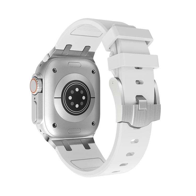 AP Silicone Watch Band For Apple Watch SE 44mm(Silver White) - Watch Bands by PMC TechLife | Online Shopping South Africa | PMC TechLife