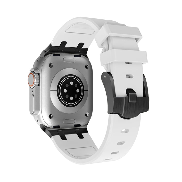 AP Silicone Watch Band For Apple Watch 6 44mm(Black White) - Watch Bands by PMC TechLife | Online Shopping South Africa | PMC TechLife