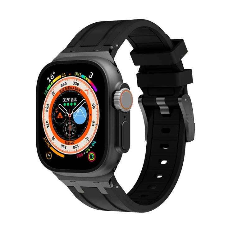 AP Silicone Watch Band For Apple Watch 5 40mm(Black Black) - Watch Bands by PMC TechLife | Online Shopping South Africa | PMC TechLife