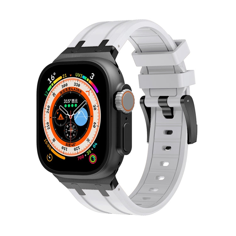 AP Silicone Watch Band For Apple Watch 5 40mm(Black White) - Watch Bands by PMC TechLife | Online Shopping South Africa | PMC TechLife