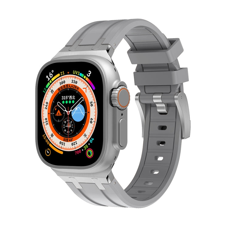 AP Silicone Watch Band For Apple Watch 5 44mm(Silver Grey) - Watch Bands by PMC TechLife | Online Shopping South Africa | PMC TechLife