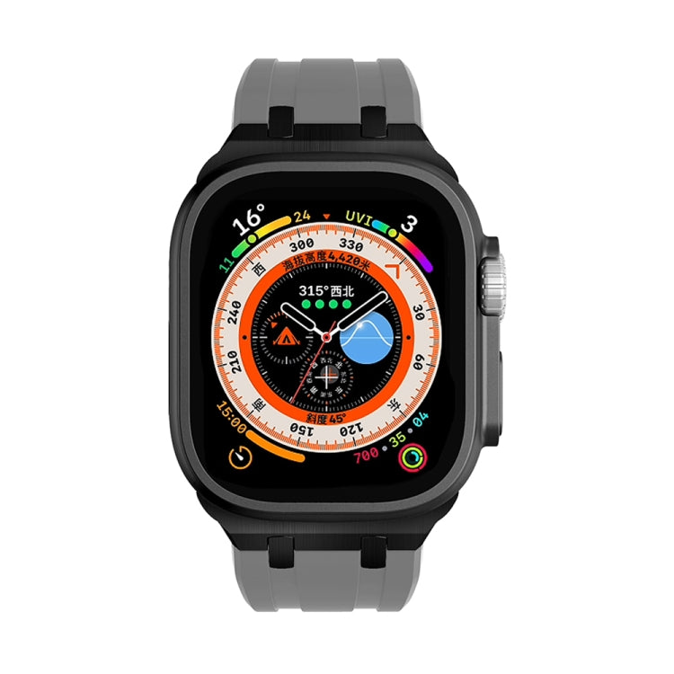 AP Silicone Watch Band For Apple Watch 4 40mm(Black Grey) - Watch Bands by PMC TechLife | Online Shopping South Africa | PMC TechLife