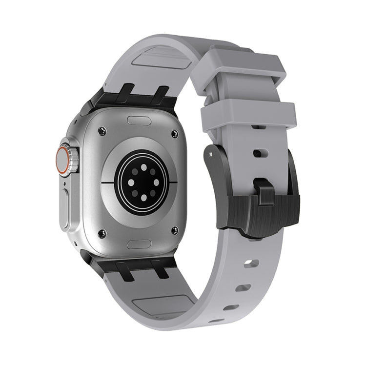 AP Silicone Watch Band For Apple Watch 3 38mm(Black Grey) - Watch Bands by PMC TechLife | Online Shopping South Africa | PMC TechLife