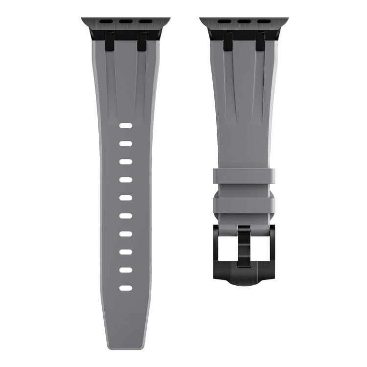 AP Silicone Watch Band For Apple Watch 42mm(Black Grey) - Watch Bands by PMC TechLife | Online Shopping South Africa | PMC TechLife