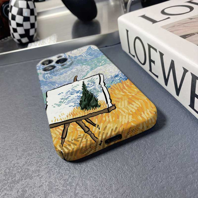For iPhone 11 Pro Max Precise Hole Oil Painting Pattern PC Phone Case(Landscape Painting) - iPhone 11 Pro Max Cases by PMC TechLife | Online Shopping South Africa | PMC TechLife