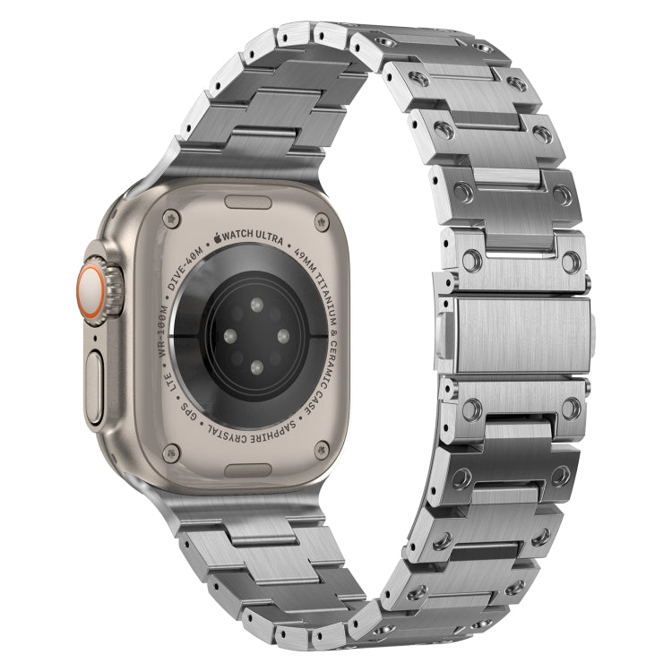 Double Rows Metal Watch Band For Apple Watch 4 40mm(Silver) - Watch Bands by PMC TechLife | Online Shopping South Africa | PMC TechLife