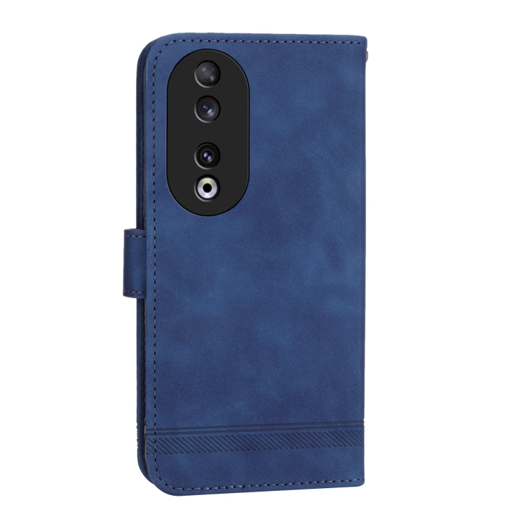 For Honor 90 5G Dierfeng Dream Line TPU + PU Leather Phone Case(Blue) - Honor Cases by PMC Jewellery | Online Shopping South Africa | PMC Jewellery