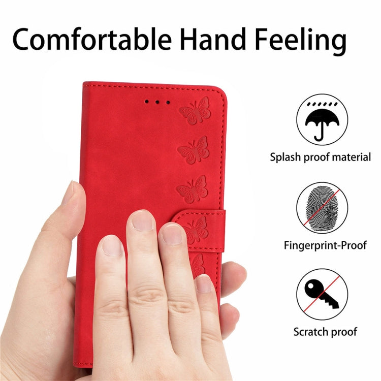 For Xiaomi 13 Seven Butterflies Embossed Leather Phone Case(Red) - free shipping - PMC TechLife - Order now!