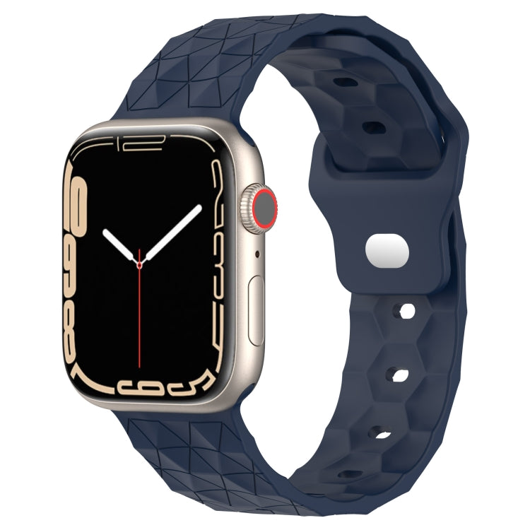 Football Texture Silicone Watch Band For Apple Watch 8 41mm(Midnight Blue) - Watch Bands by PMC Jewellery | Online Shopping South Africa | PMC Jewellery