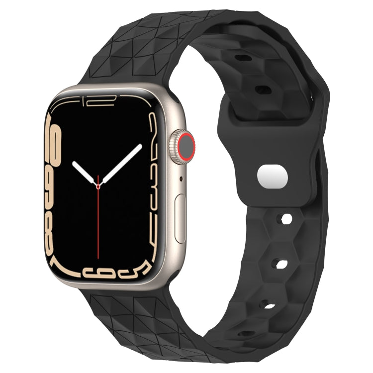 Football Texture Silicone Watch Band For Apple Watch 7 45mm(Dark Grey) - Watch Bands by PMC Jewellery | Online Shopping South Africa | PMC Jewellery