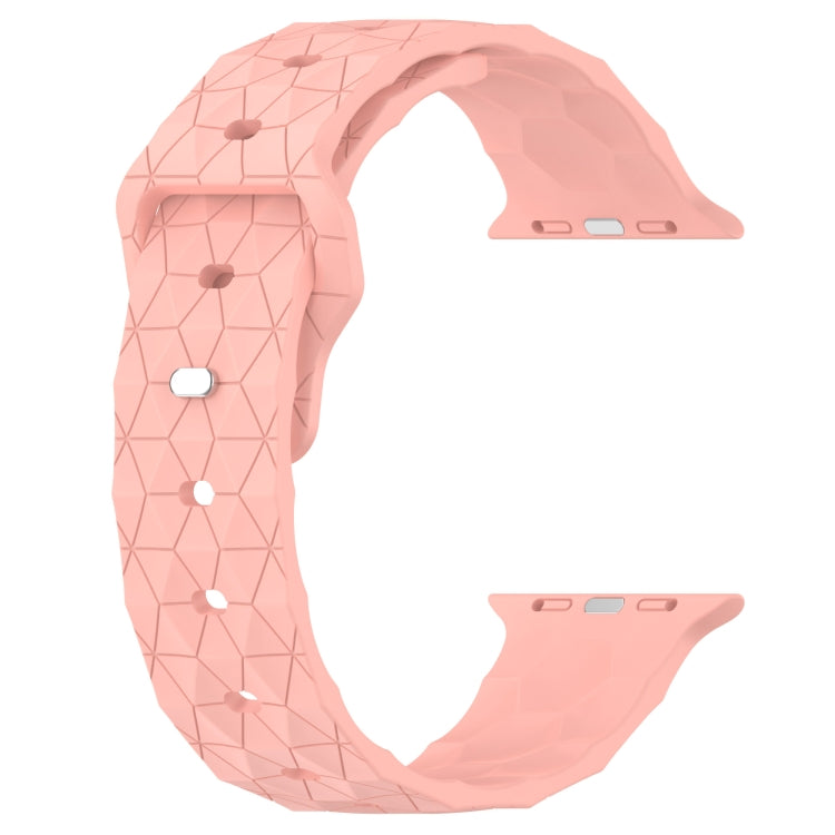 Football Texture Silicone Watch Band For Apple Watch 6 40mm(Pink) - Watch Bands by PMC Jewellery | Online Shopping South Africa | PMC Jewellery