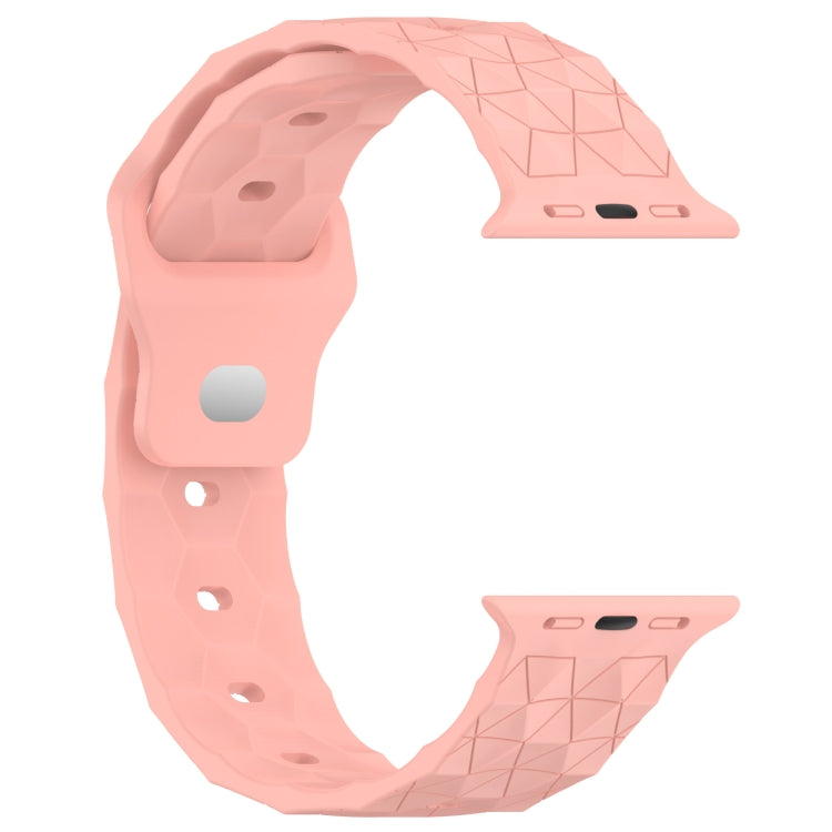 Football Texture Silicone Watch Band For Apple Watch 5 44mm(Pink) - Watch Bands by PMC Jewellery | Online Shopping South Africa | PMC Jewellery