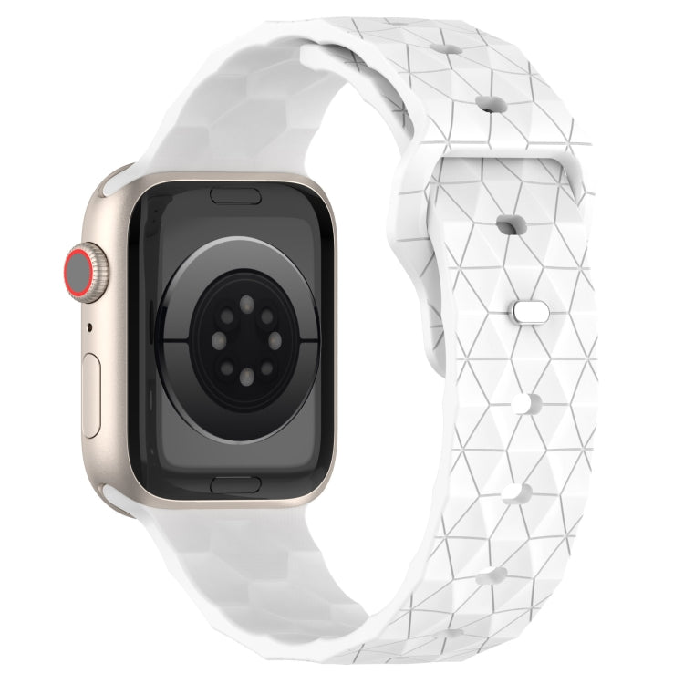 Football Texture Silicone Watch Band For Apple Watch 4 40mm(White) - Watch Bands by PMC TechLife | Online Shopping South Africa | PMC TechLife