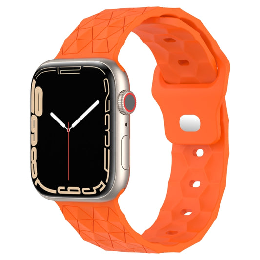 Football Texture Silicone Watch Band For Apple Watch 2 38mm(Orange) - Watch Bands by PMC Jewellery | Online Shopping South Africa | PMC Jewellery