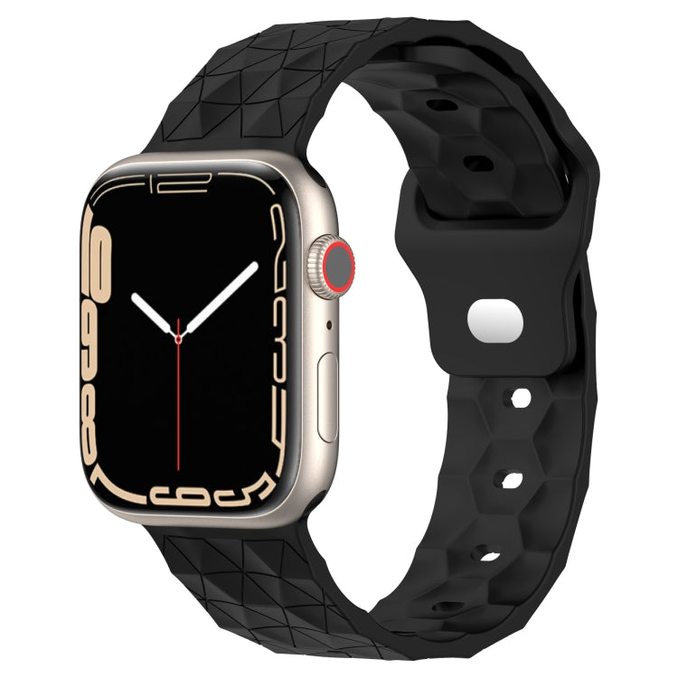 Football Texture Silicone Watch Band For Apple Watch 2 38mm(Black) - Watch Bands by PMC Jewellery | Online Shopping South Africa | PMC Jewellery