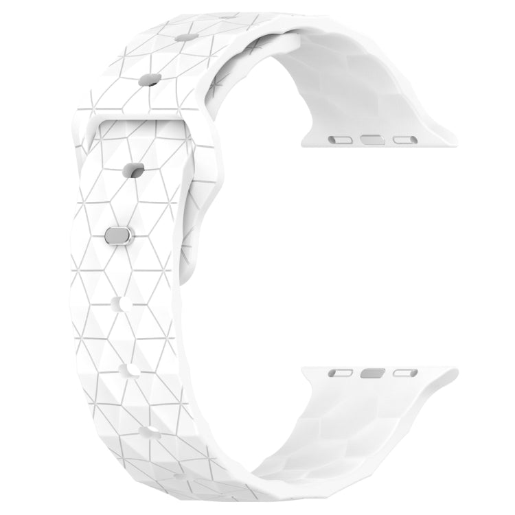 Football Texture Silicone Watch Band For Apple Watch 38mm(White) - Watch Bands by PMC Jewellery | Online Shopping South Africa | PMC Jewellery