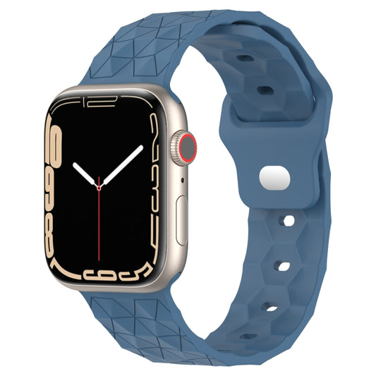 Football Texture Silicone Watch Band For Apple Watch 42mm(Blue) - Watch Bands by PMC Jewellery | Online Shopping South Africa | PMC Jewellery