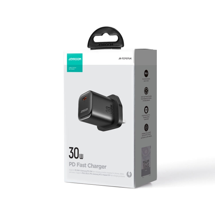 JOYROOM TCF07 30W USB-C / Type-C Fast Charger, Plug:UK Plug(Black) - USB Charger by JOYROOM | Online Shopping South Africa | PMC Jewellery