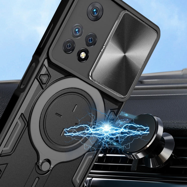 For Xiaomi Redmi Note 11 Pro CD Texture Sliding Camshield Magnetic Holder Phone Case(Black) - free shipping - PMC TechLife - Order now!