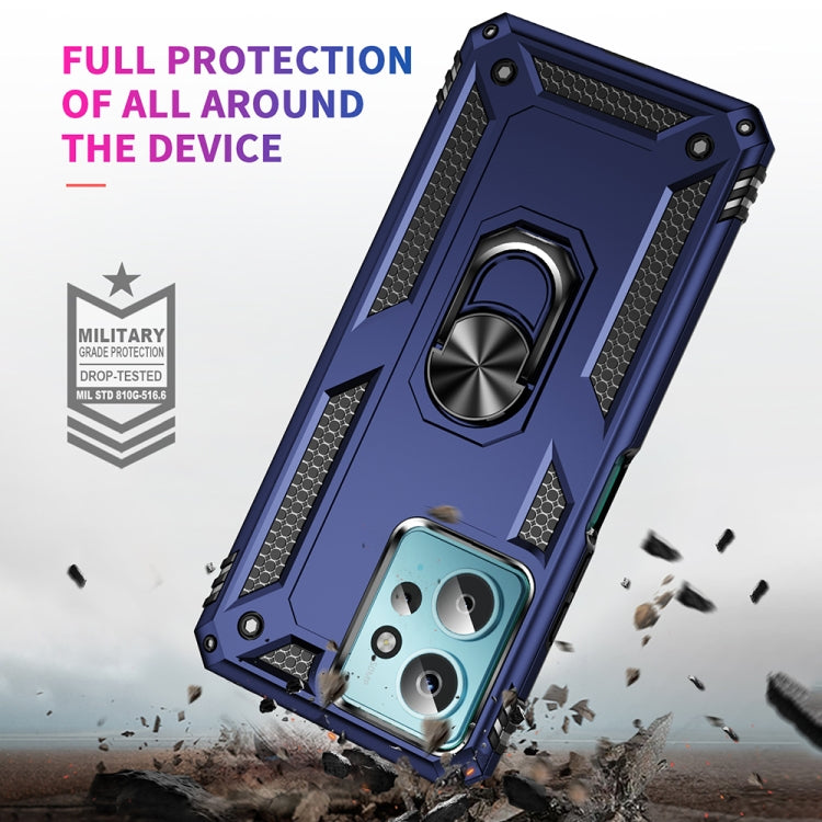 For Xiaomi Redmi Note 12 4G Global Shockproof TPU + PC Phone Case with Holder(Blue) - Note 12 Cases by PMC Jewellery | Online Shopping South Africa | PMC Jewellery