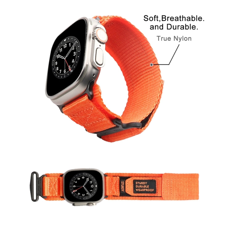 Nylon Two Section Watch Band For Apple Watch 3 38mm(Orange) - Watch Bands by PMC Jewellery | Online Shopping South Africa | PMC Jewellery