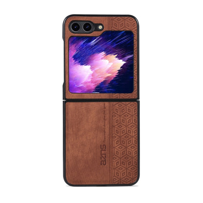 For Samsung Galaxy Z Flip5 AZNS 3D Embossed Skin Feel Phone Case(Brown) - Galaxy Z Flip5 Cases by AZNS | Online Shopping South Africa | PMC Jewellery | Buy Now Pay Later Mobicred