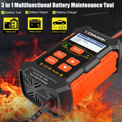 KONNWEI KW520 12V / 24V 3 in 1 Car Battery Tester with Detection & Repair & Charging Function(US Plug) - Code Readers & Scan Tools by KONNWEI | Online Shopping South Africa | PMC Jewellery | Buy Now Pay Later Mobicred