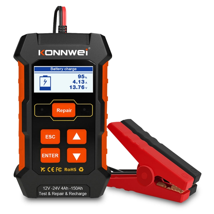 KONNWEI KW520 12V / 24V 3 in 1 Car Battery Tester with Detection & Repair & Charging Function(UK Plug) - Code Readers & Scan Tools by KONNWEI | Online Shopping South Africa | PMC Jewellery | Buy Now Pay Later Mobicred