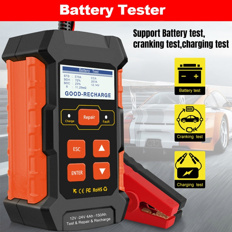 KONNWEI KW520 12V / 24V 3 in 1 Car Battery Tester with Detection & Repair & Charging Function(UK Plug) - Code Readers & Scan Tools by KONNWEI | Online Shopping South Africa | PMC Jewellery | Buy Now Pay Later Mobicred