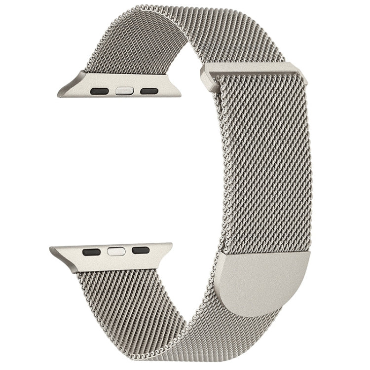 For Apple Watch 8 41mm Milanese Metal Magnetic Watch Band(Starlight) - Watch Bands by PMC Jewellery | Online Shopping South Africa | PMC Jewellery