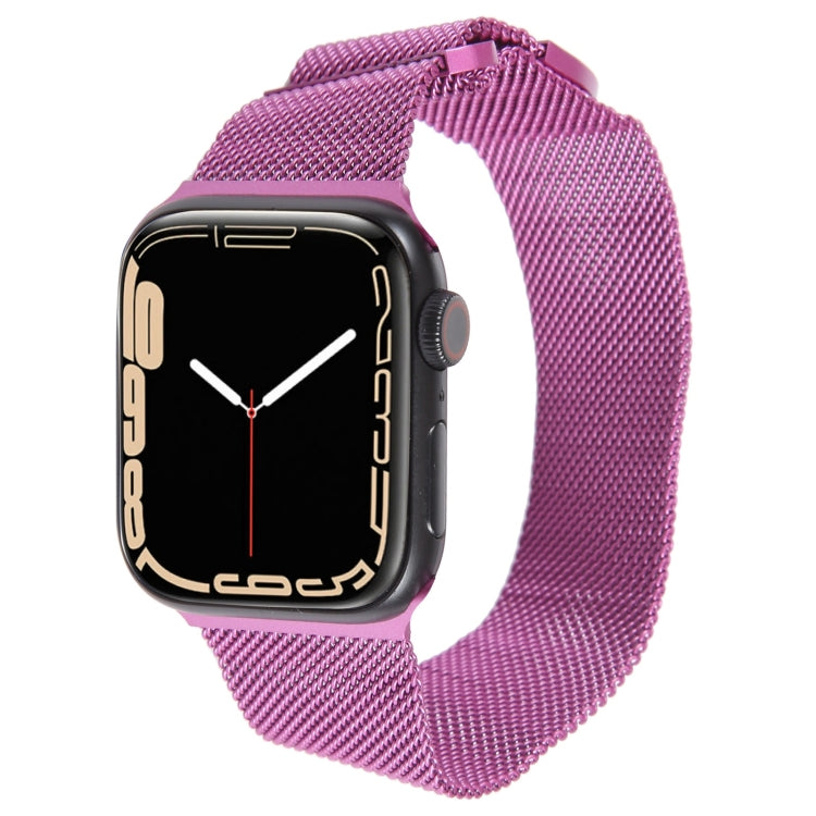 For Apple Watch SE 2022 40mm Milanese Metal Magnetic Watch Band(Purple) - Watch Bands by PMC Jewellery | Online Shopping South Africa | PMC Jewellery