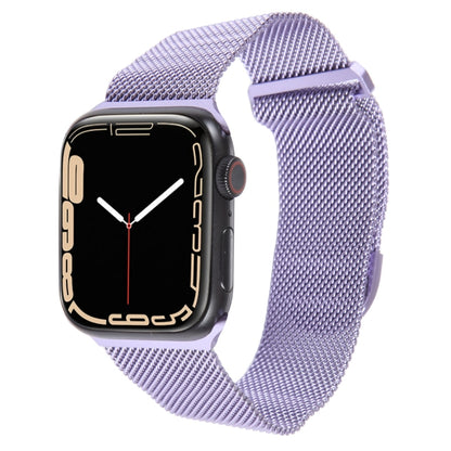 For Apple Watch 7 41mm Milanese Metal Magnetic Watch Band(Lavender Purple) - Watch Bands by PMC Jewellery | Online Shopping South Africa | PMC Jewellery